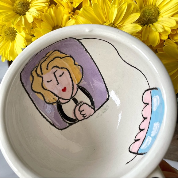 Vintage Sandra Magsamen,Artist•SIGNED and HANDMADE Cup+Plate•Pre-Commercial Fame - Picture 10 of 16